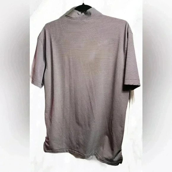 Peter Millar Stylish Functional Lightweight Navy Striped Polo Performance top M - Picture 3 of 4